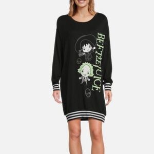 Beetlejuice Graphic Oversized nightshirt Pajama NWT
